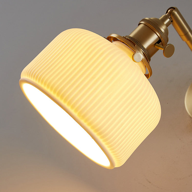 Striped Ceramic Jar Wall Lamp
