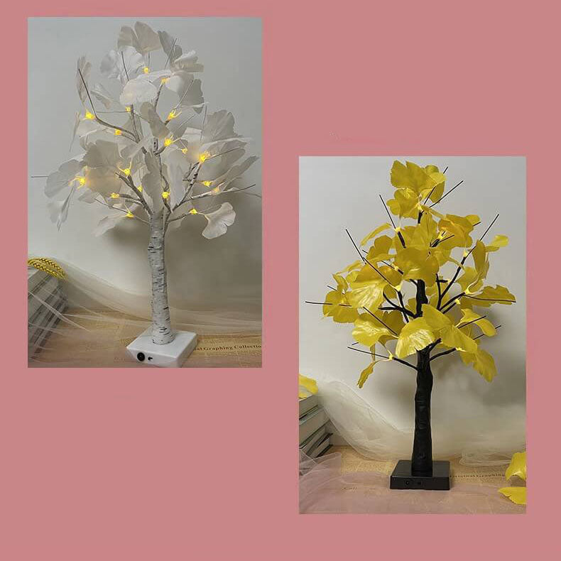 Christmas Lighted Ginkgo Tree Table Lamp