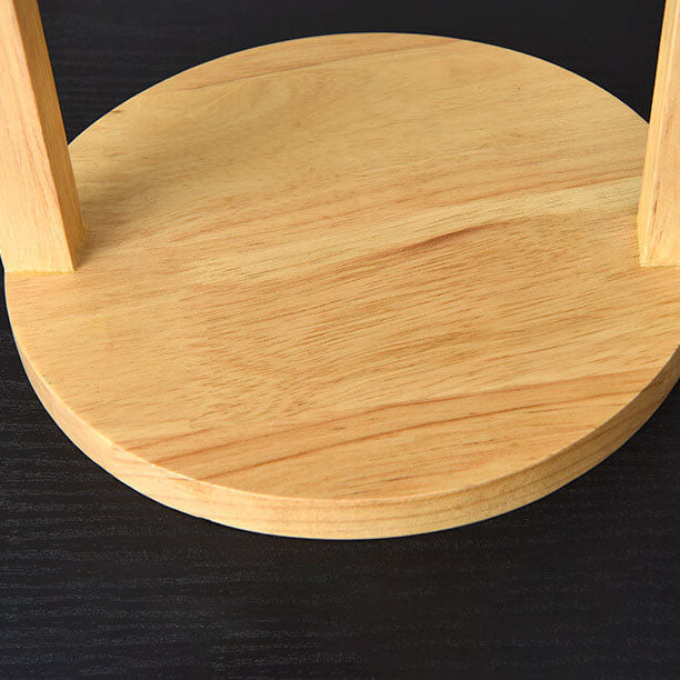 Wood Ring Glass Dimmer Table Lamp