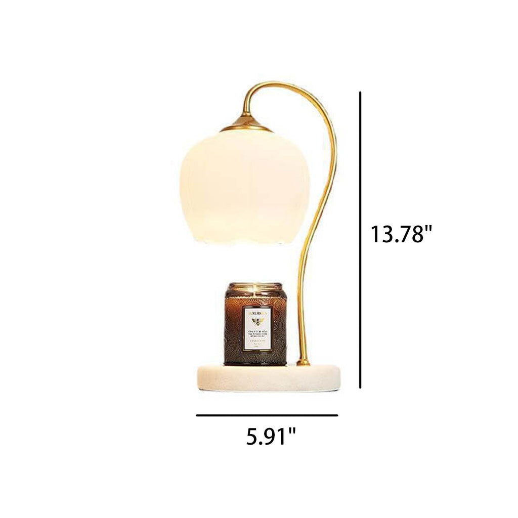 Petal Marble Melting Wax 2-Light Table Lamp