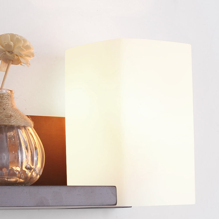 Rectangular Square Shelf Wood Wall Lamp