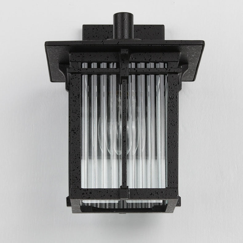 Aluminum Rectangular Frame Ribbed Outdoor Light