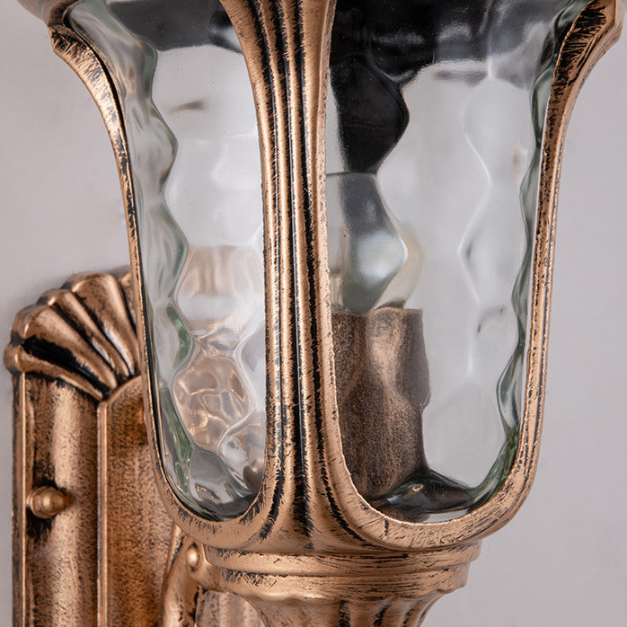 Castle Shaped Aluminum Glass Outdoor Light