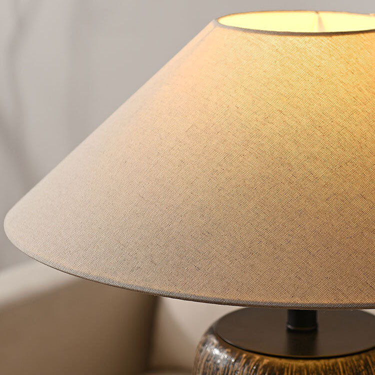 Japanese Wabi-sabi Fabric Shade Floor Lamp
