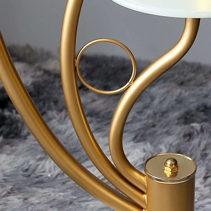 Marble Table Iron Linen Floor Lamp