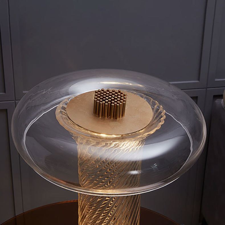 Cylinder Circle Curved Stripe Table Lamp