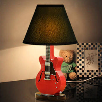 Cartoon Fabric Guitar Table Lamp
