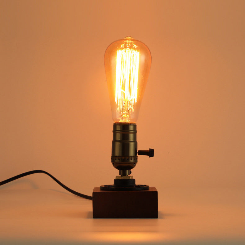 Square Elliptical Aluminium Copper Table Lamp