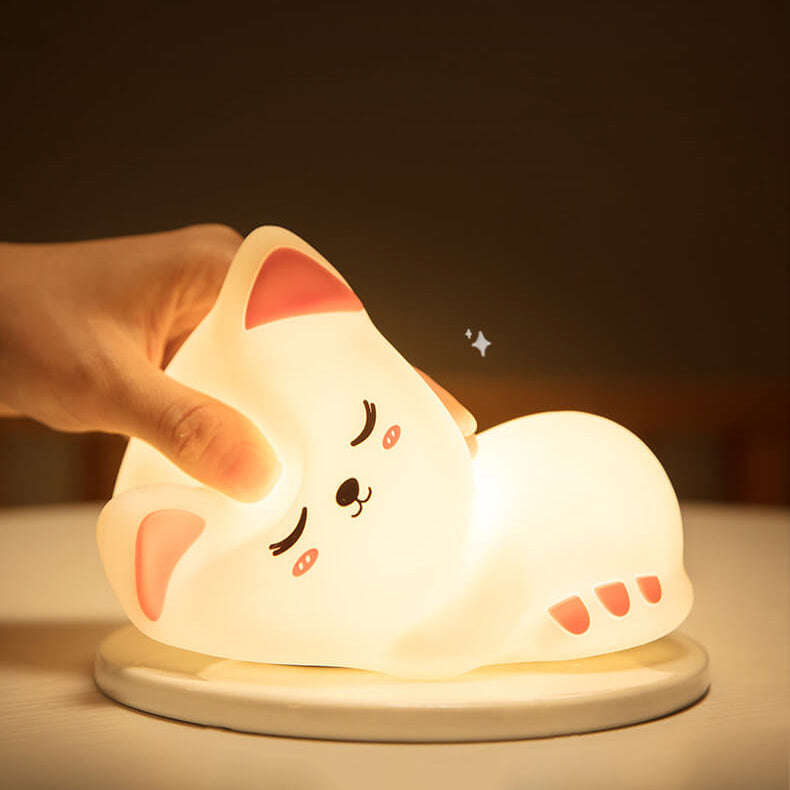 Cat Night Silicone Clapping Table Lamp