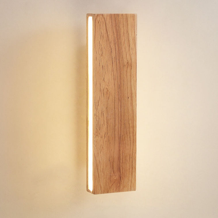 Log Rectangular Flat Rotatable Wall Lamp
