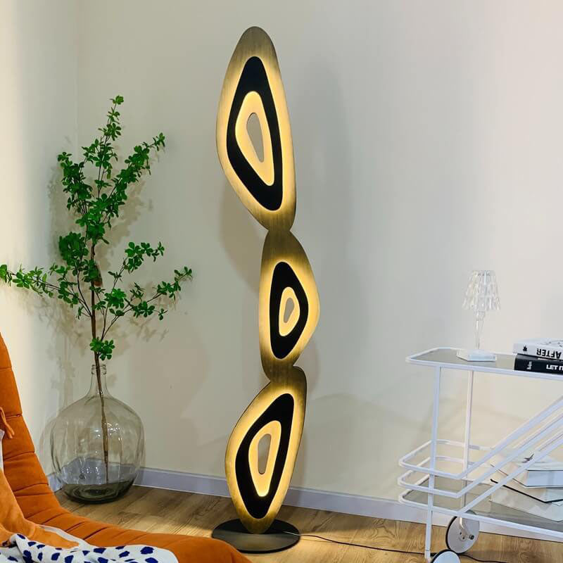 Acrylic Leaves Shadow Hardware Floor Lamp
