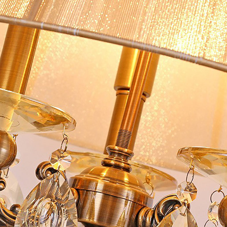Champagne Teardrop Zinc Alloy 3-Light Table Lamp