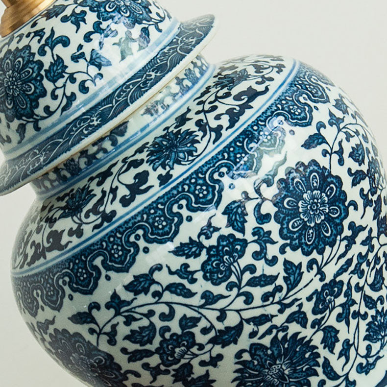 Vase Ceramic Fabric Bedroom Table Lamp