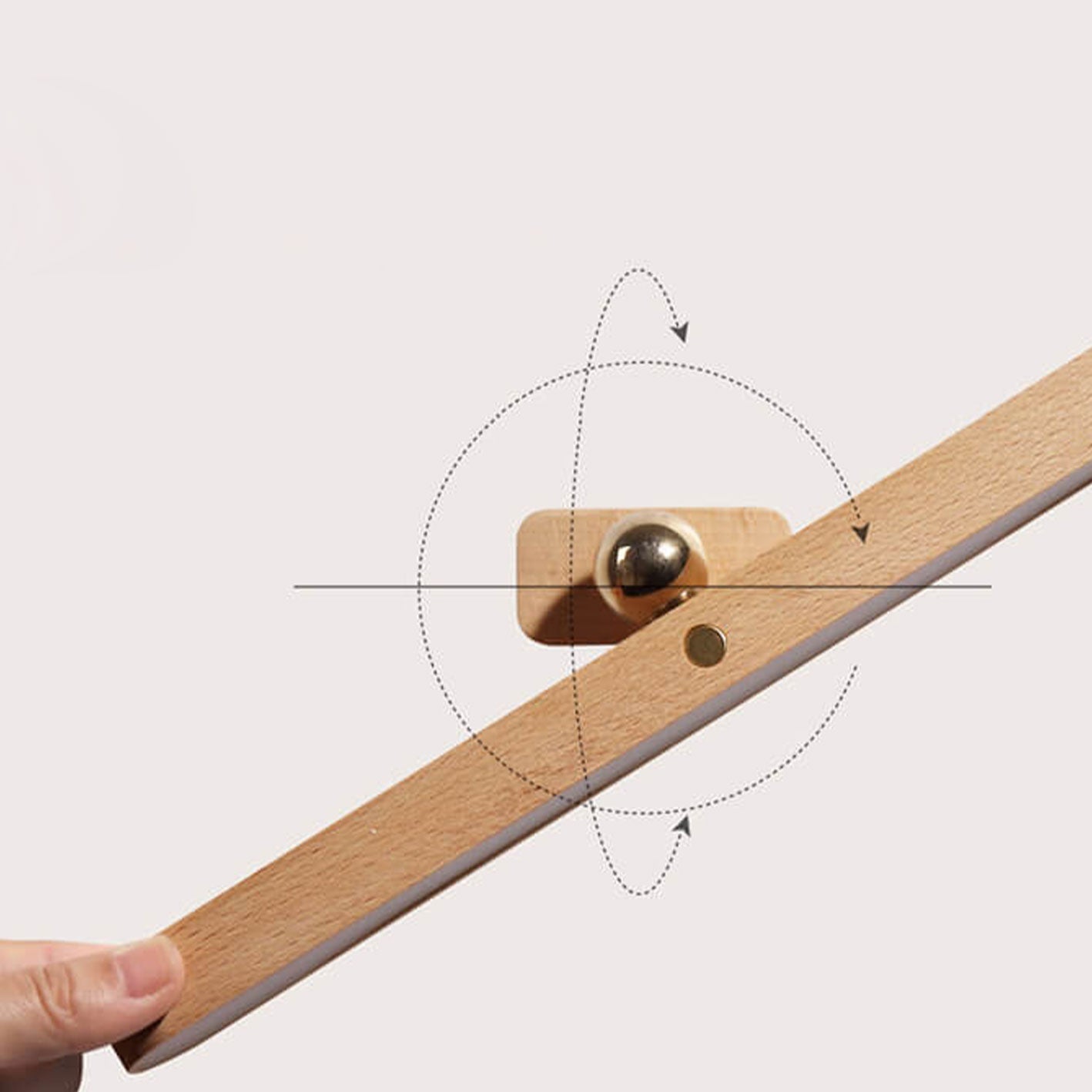 Wooden Strip Magnetic Mirror Wall Lamp