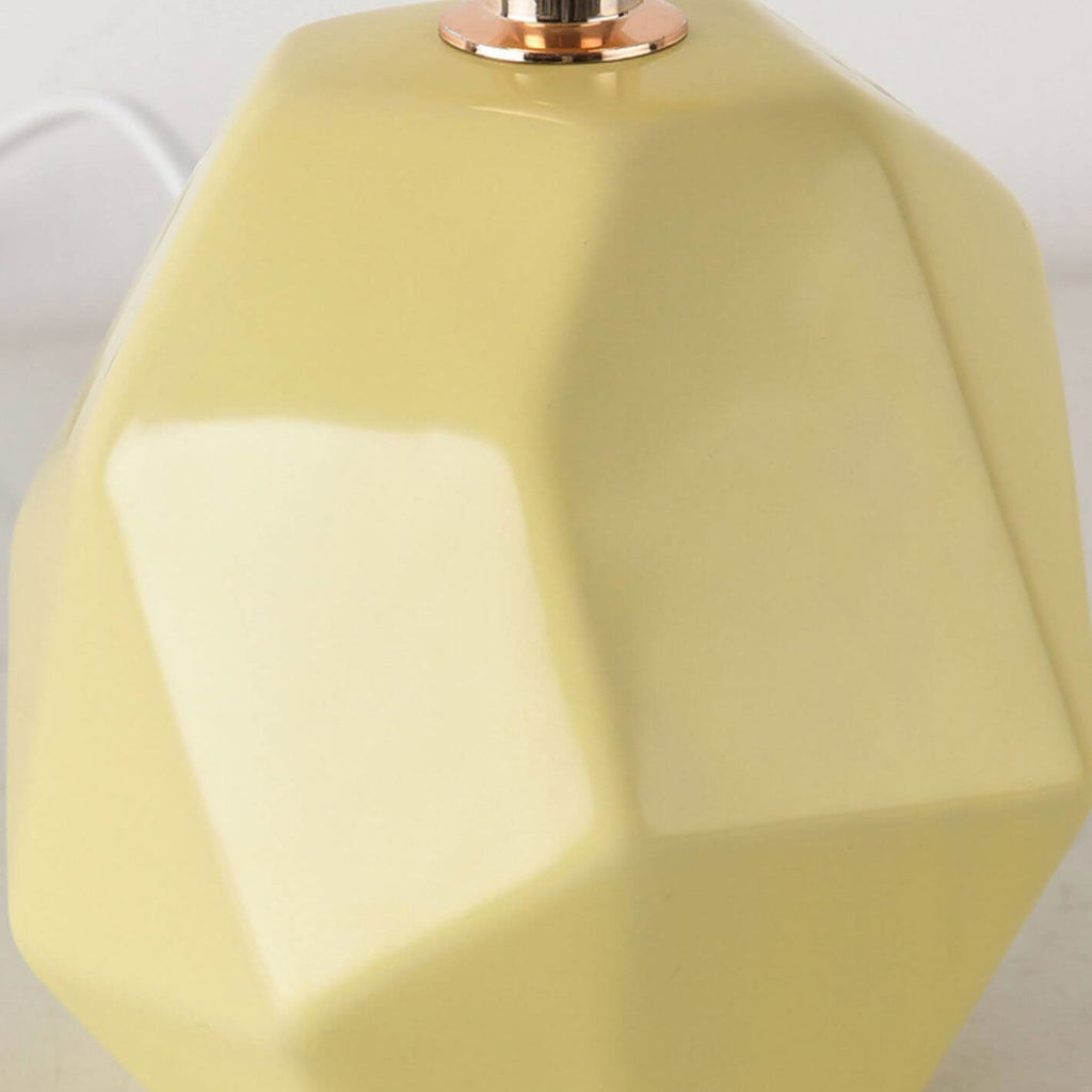 Milk Yellow Pleated Geometric Table Lamp