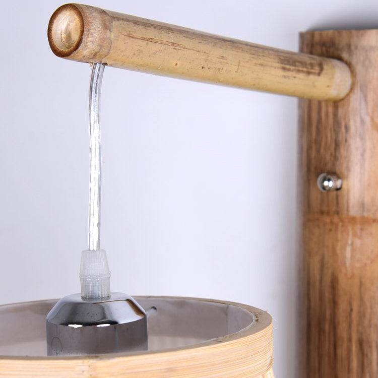 Cubic Bamboo Living Room Wall Lamp