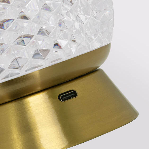 Round Ball Iron Acrylic Table Lamp