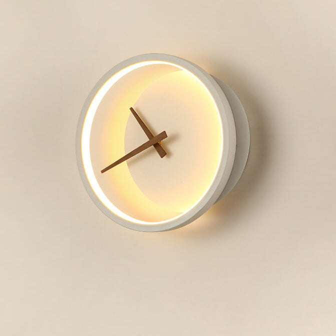 Clock Round Wall Lamp
