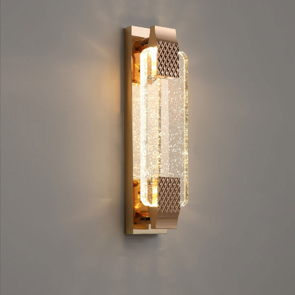 Rectangular Bubble Crystal Wall Lamp