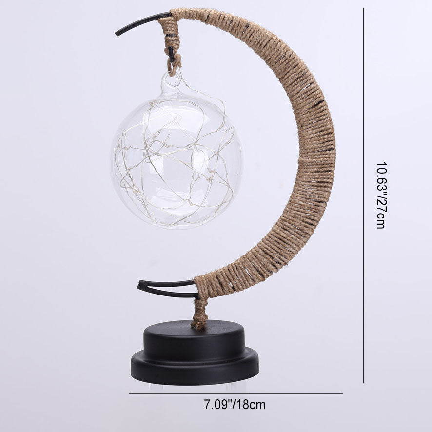 Decorative Moon Orb Stars Table Lamp