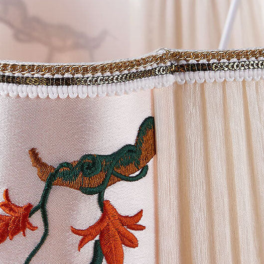 Copper Enamel Color Fabric Table Lamp