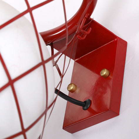 Kids Iron Glass Basketball Wall Lamp