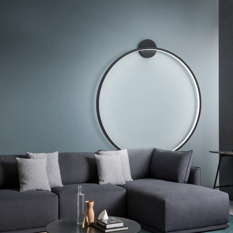 Aluminum Acrylic Round Bedroom Wall Lamp