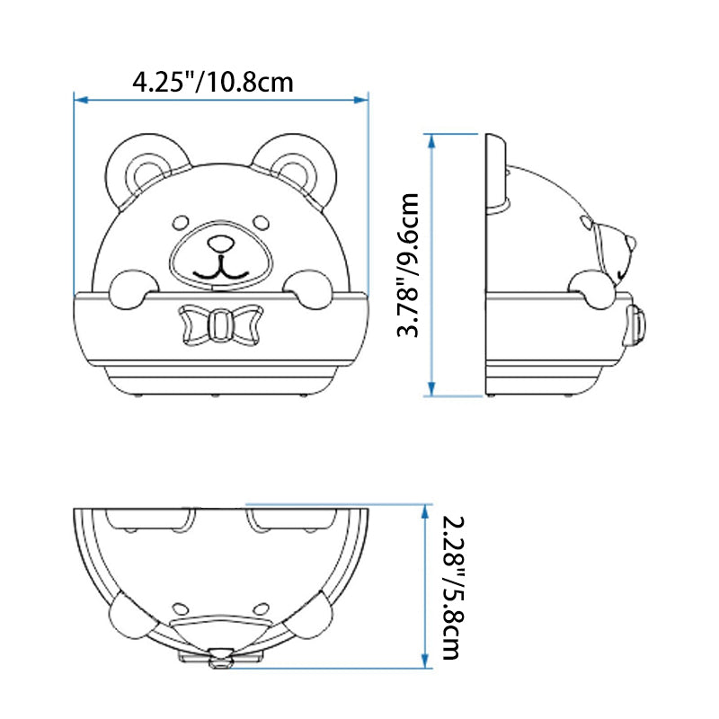 Cartoon ABS Bear Night Wall Lamp