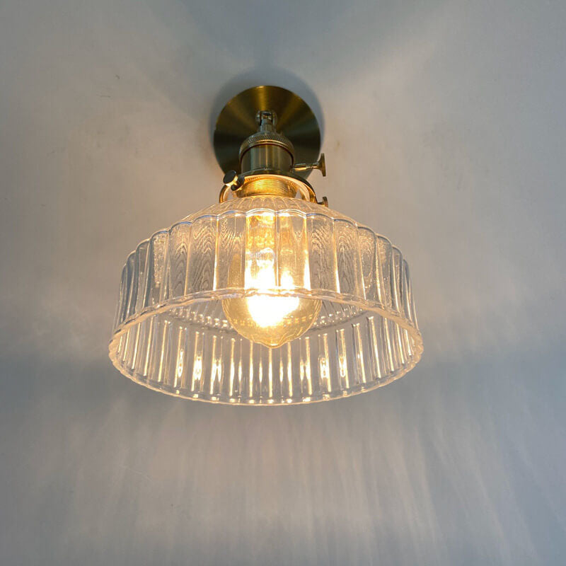 Dome Glass Brass Wall Lamp