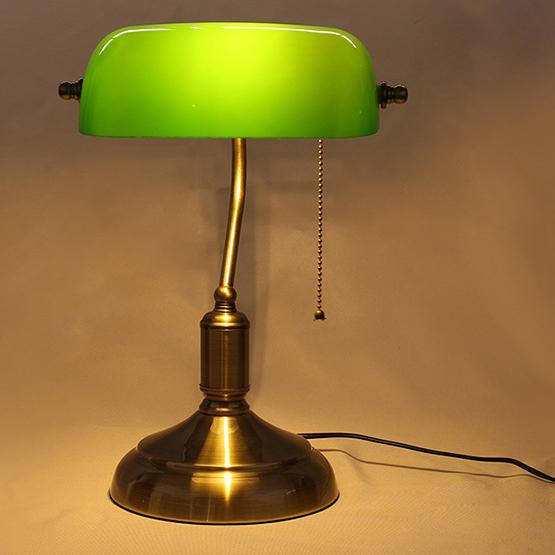 Green Glass Zipper Switch Table Lamp