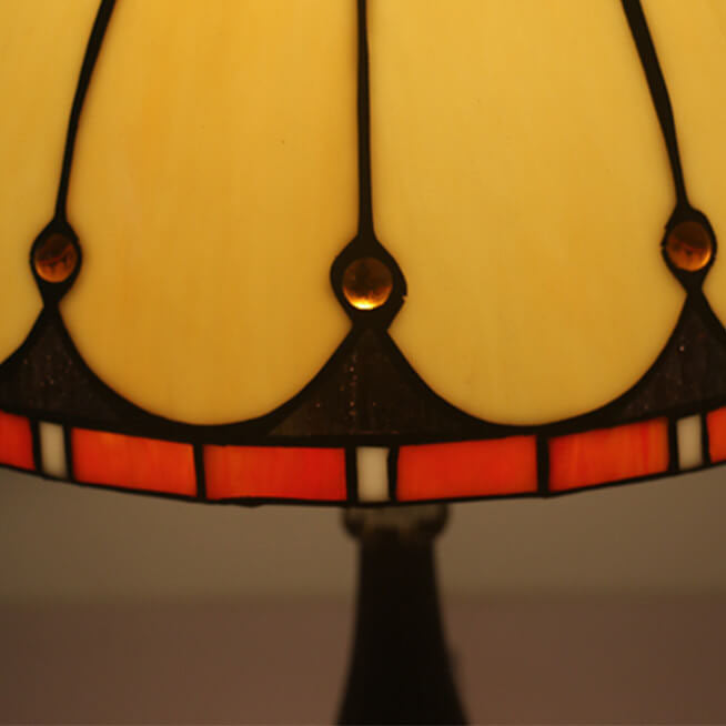 Stained Glass Mediterranean Dome Table Lamp