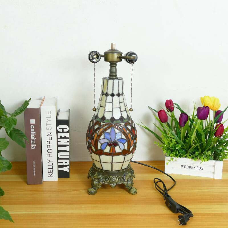 Baroque Umbrella Resin Stained 3-Light Table Lamp