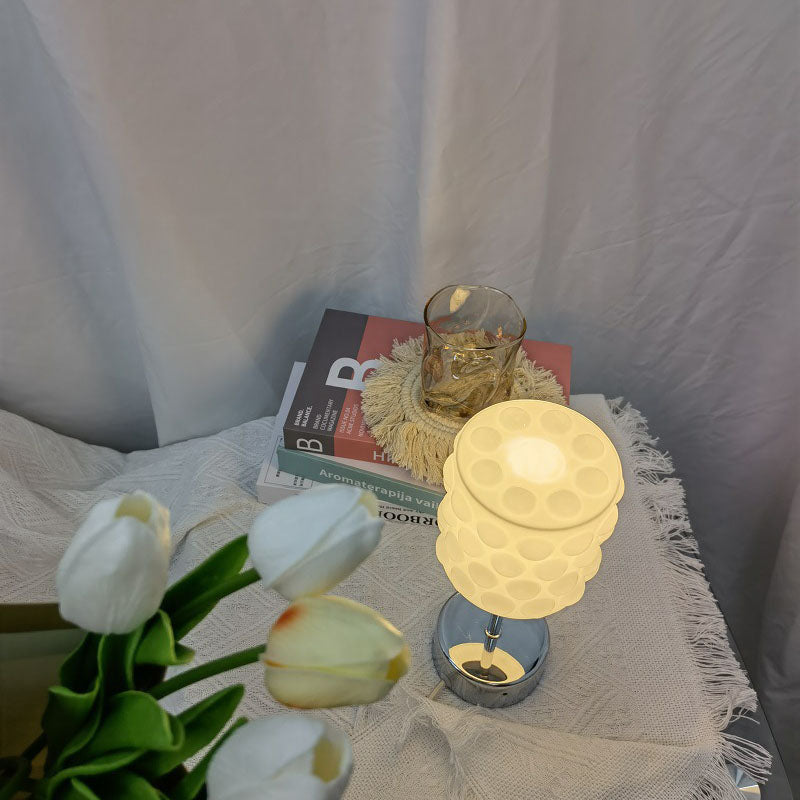 Glass Metal Reading Table Lamp