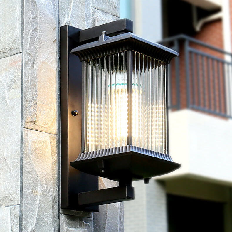 Square Aluminum Glass Outdoor Light