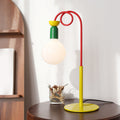 Curved Pole Round Ball Table Lamp