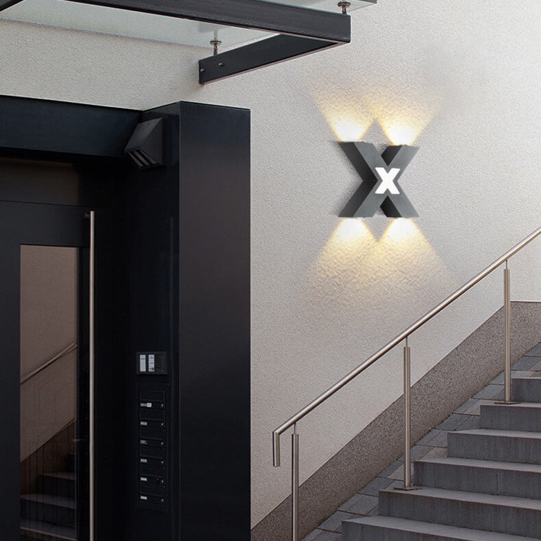 X-Shape Aluminum Patio Outdoor Light