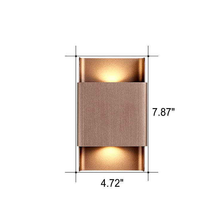Rectangular Double-headed Aluminum COB Wall Lamp