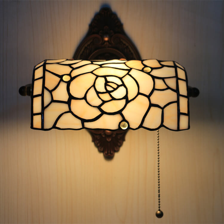 Floral Stained Glass Living Wall Lamp