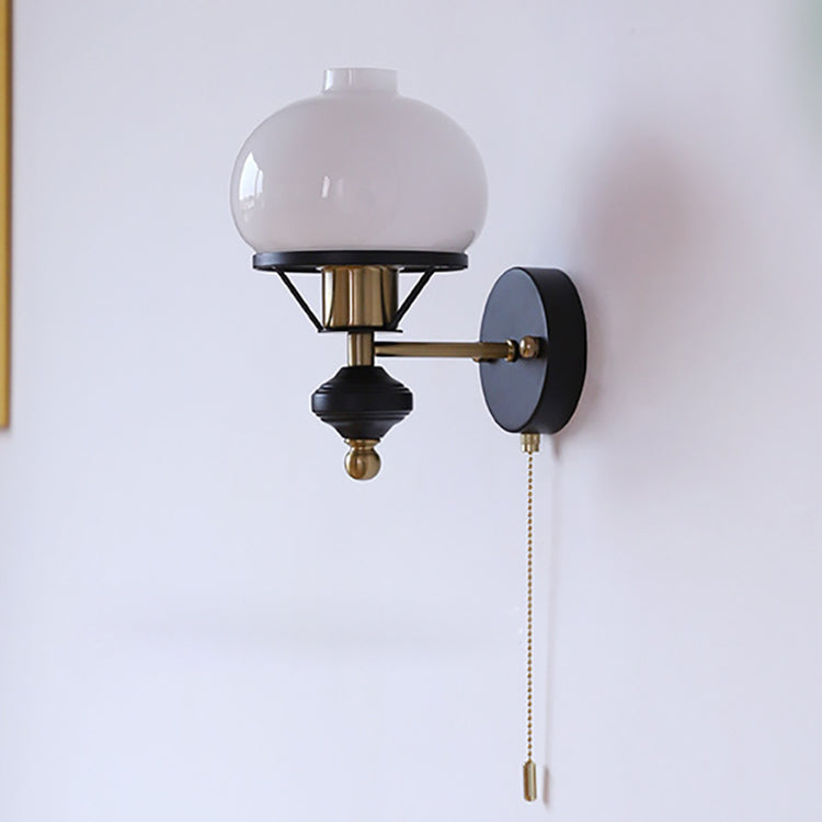 Geometric Circle Glass Iron Wall Lamp