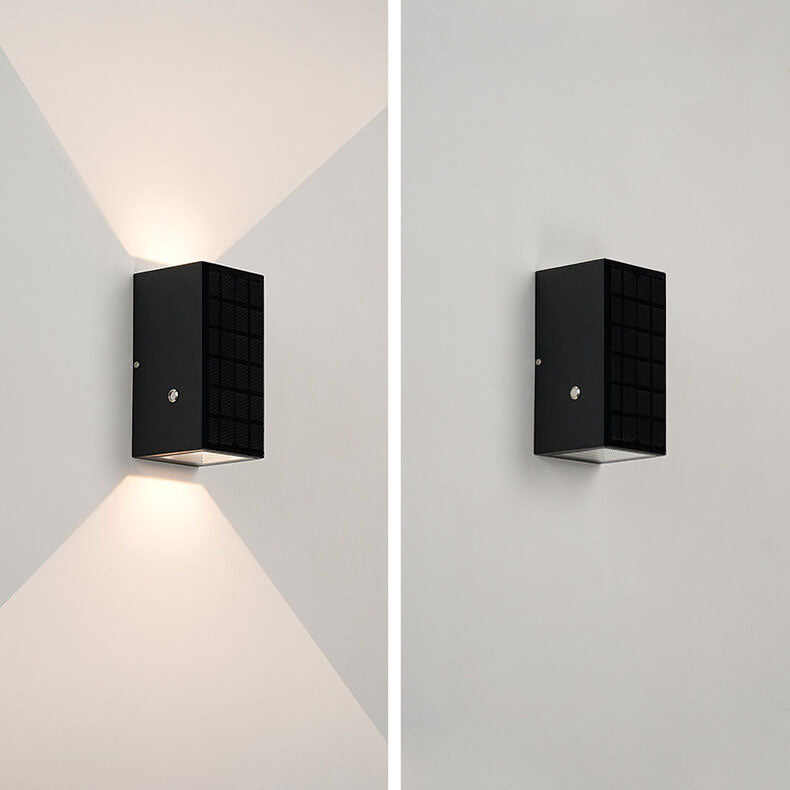 Black Rectangular Die-Cast Aluminum Outdoor Light