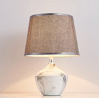 Cylinder Vase Ceramic Fabric Table Lamp