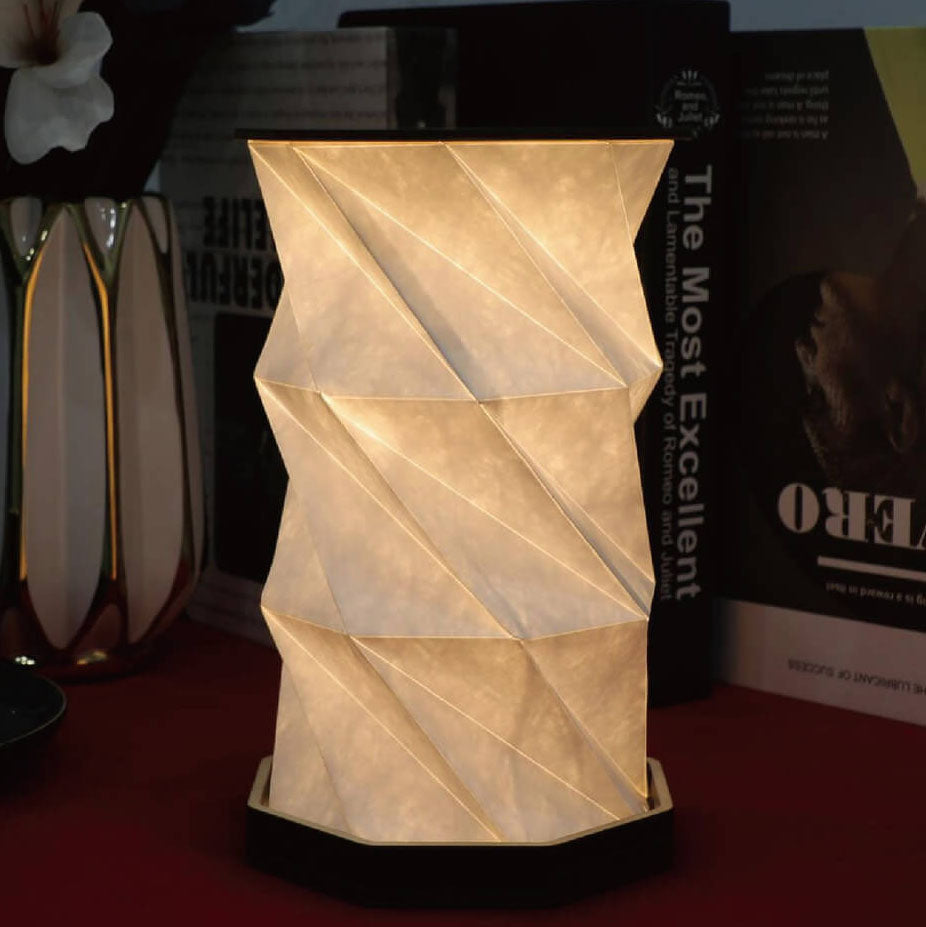 Rotating Foldable Wooden Touch Table Lamp