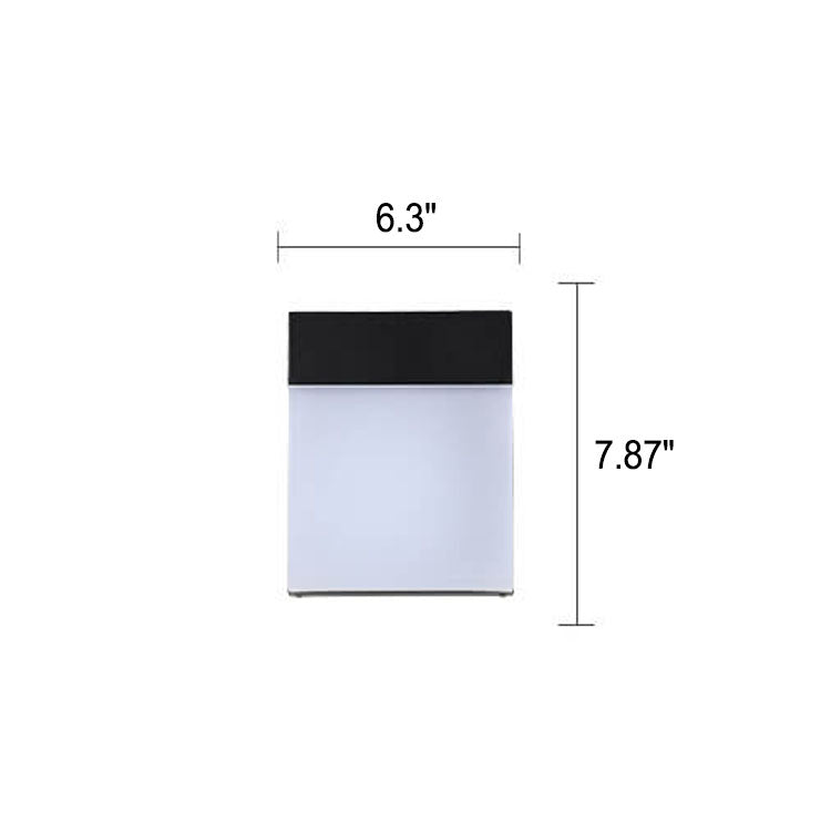 Square Frosted Aluminum Outdoor Light