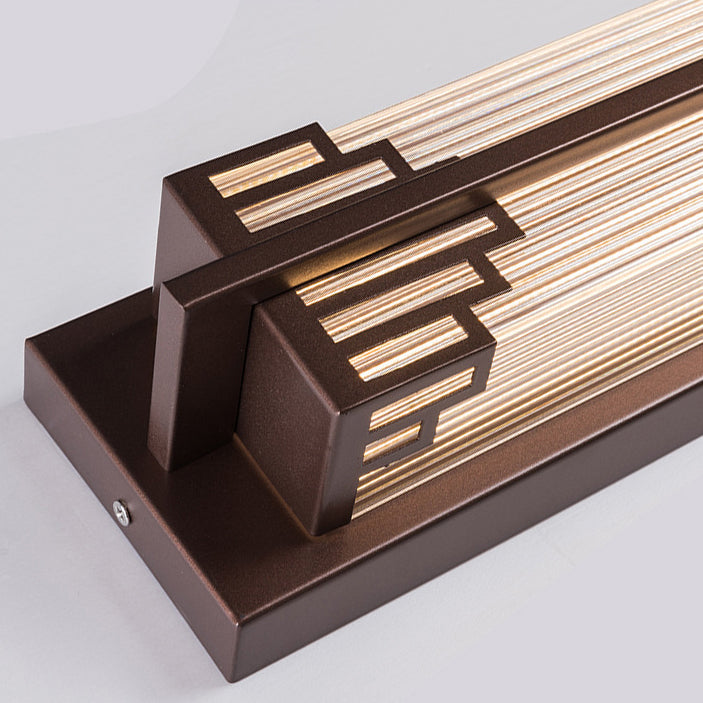 Rectangular Stainless Steel Glass Outdoor Light