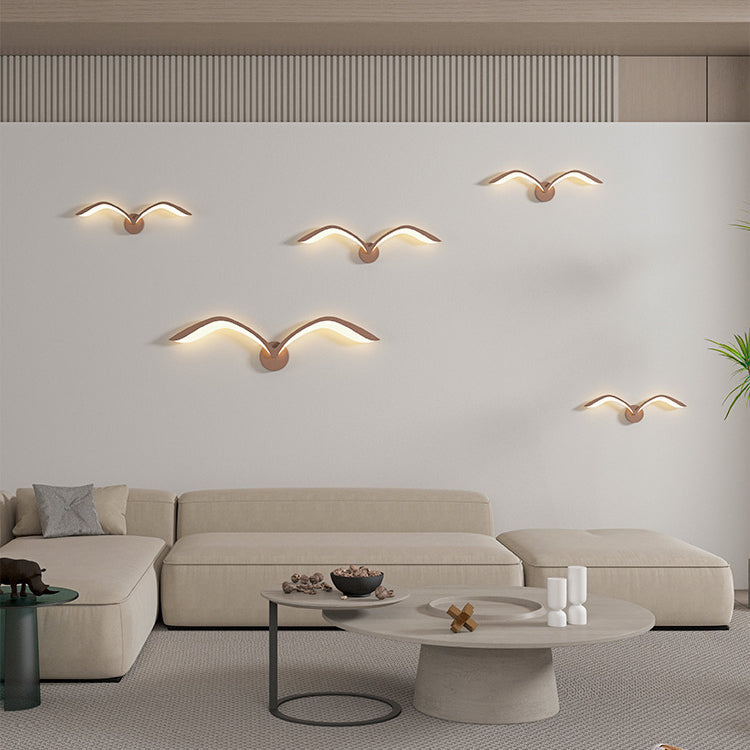 Iron Acrylic Gull Arch Wall Lamp