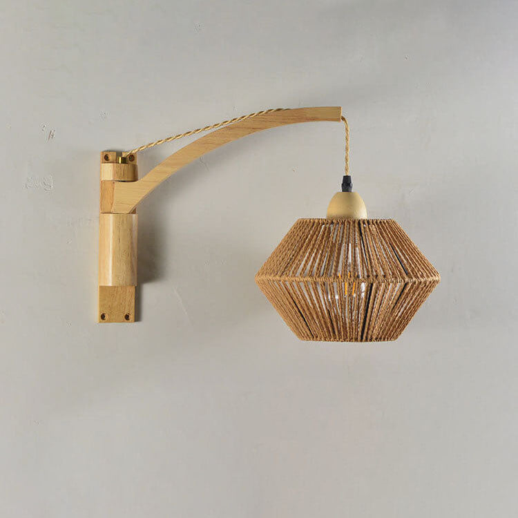 Rope Weaving Lantern Cage Wall Lamp