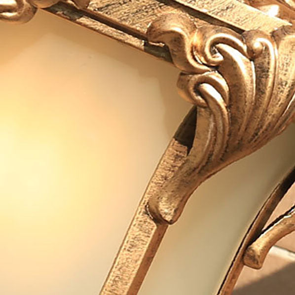 Aluminum Glass Carved Lantern Outdoor Light