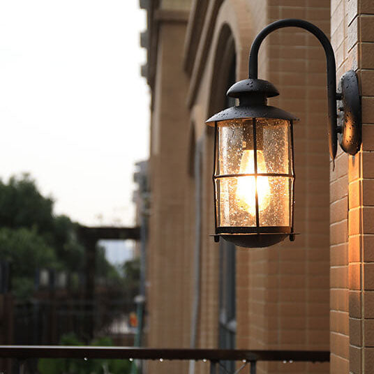 Iron Glass Outdoor Light