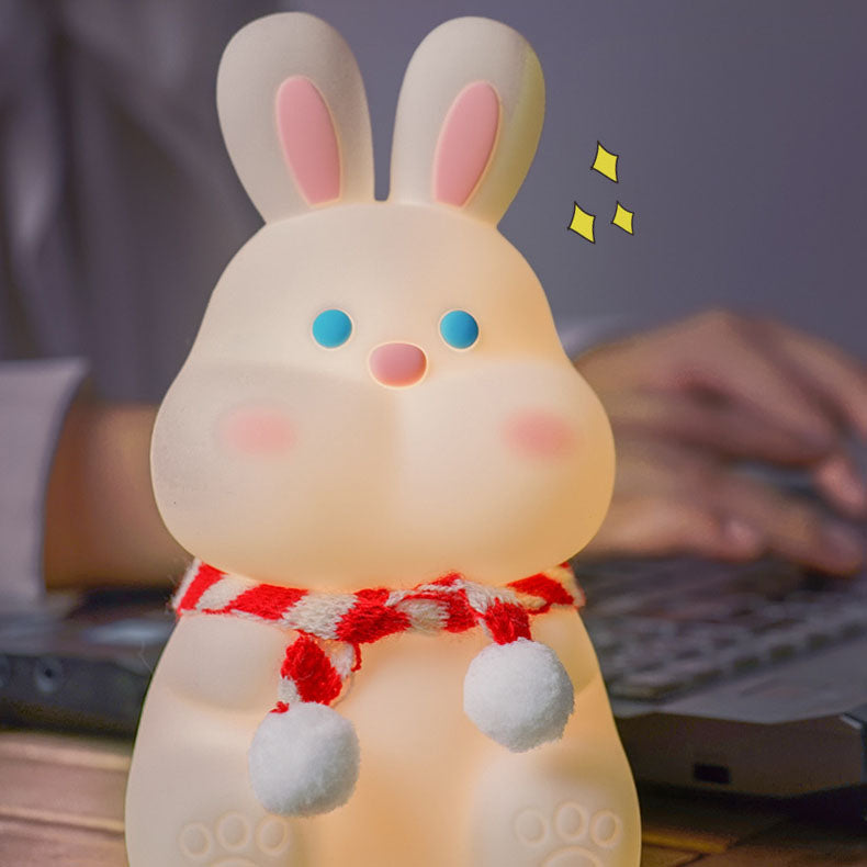 Cartoon Rabbit Silicone Pat Table Lamp