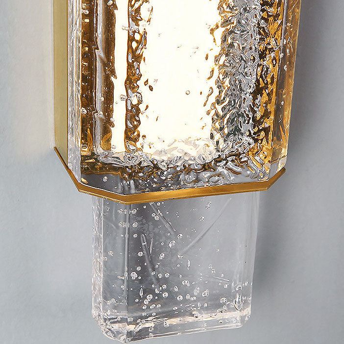 Water Grain Glass Column Wall Lamp
